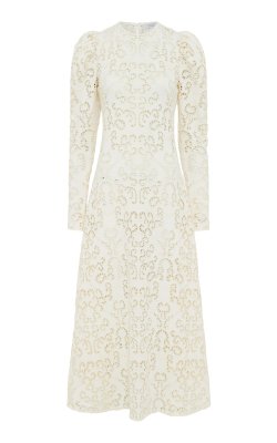 Eshal Knit Maxi Dress in Ivory Merino Wool
