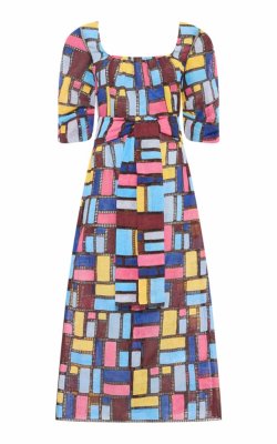 Payden Dress in Aurora Multi Printed Silk Twill