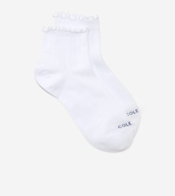 Women's 2-Pair Ruffle Quarter Ankle Socks